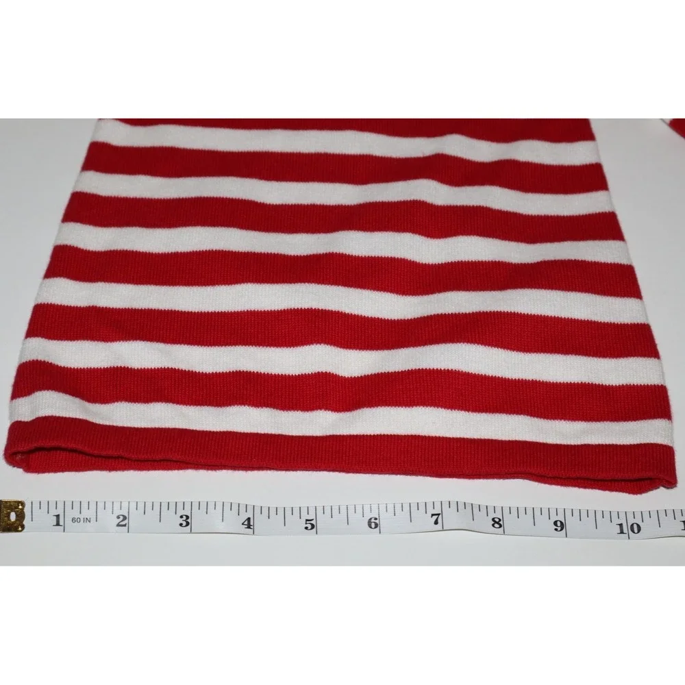 GYMBOREE Christmas Holiday Red White Sweater Dress Reindeer Bow Girls 3-6 Months